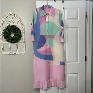 Pastel Pleated Dress